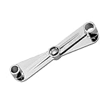 NYTKL Scissor Fuel Line Disconnect Tool, 3/8 Inch and 5/16 Inch Filter Removal Tool for Quick Disconnection, 2-in-1 Metal Fuel Line Disconnect Scissors for Heater A/C Line Service