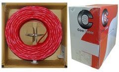 Dealsjungle 16/2 (16AWG 2C) Plenum Shielded Solid FPLP Fire Alarm / Security Cable, Red, Spool, 1000 ft