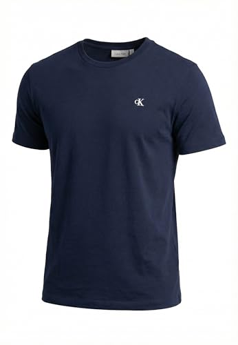 Calvin Klein Jeans Tee Shirt Classic Monogram wfw Maritime Blue L