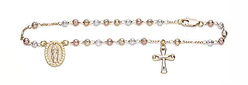 3Tone GP Rosary Guadalupe Anklet 10