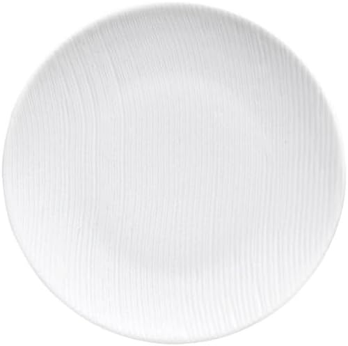 DEGRENNE Rivage Round Dinner Plate - White Porcelain Plate for Appetizers, Pasta, Salad & Dessert, Serving Dish, Modern Dinnerware, Made in France - 11”, 27.9 cm