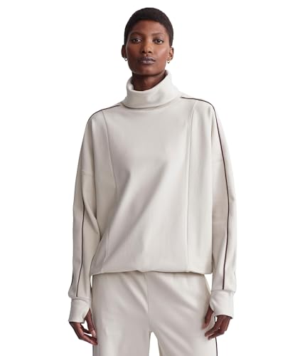 Varley Womens Ariana High Neck Midlayer Cement Marl/Bitter