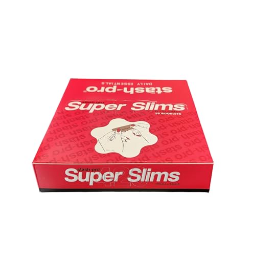 Stash-Pro King Size Rolling Paper 110mm x 36mm 32 leafs in Each (White, Slim Pack of 25)