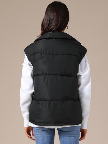 Allegra K Women's Puffer Vest Stand Collar Sleeveless Winter Lightweight Vests Warm Padded Jacket Coat4
