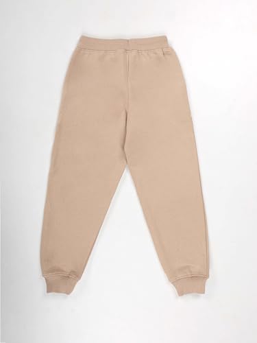 Image of KiddoPanti Boys Solid Fleece Track Pants | Cotton Poly Fleece Fabric | Ankle Length Bottom Rib | 2 Front Patch Pocket | Elastic Waist & Drawcord | Jogger Track Pants for Boys