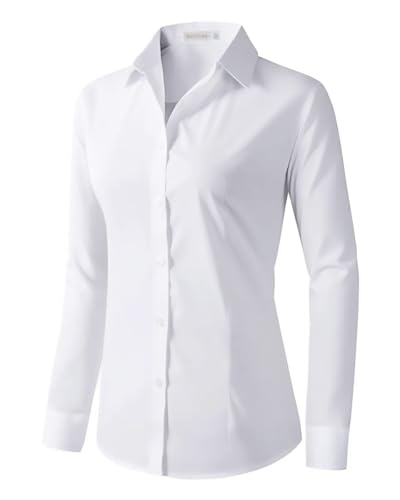 Beninos Womens Dress Shirts Long Sleeve Button Down Shirt Work Wear