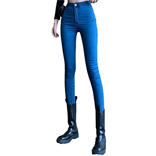 Butt Lifting Skinny Jeans for Women High Waisted Tapered Leg Denim Pants Stretch Classic Casual Slim Fit Jean (Blue,28)