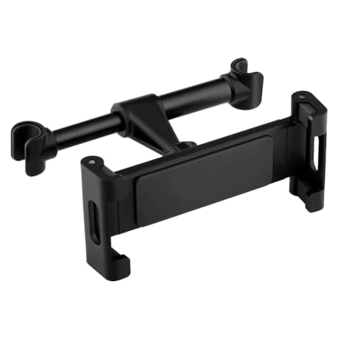 simr Car Headrest Tablet Mount Holder Car Back Seat Tablet Stand for Kids, Compatible with iPhone 14 13 12 Pro iPad Air Pro Mini Galaxy Tab Kindle Fire HD, 4.7-12.9 inch Devices (Black) Cover