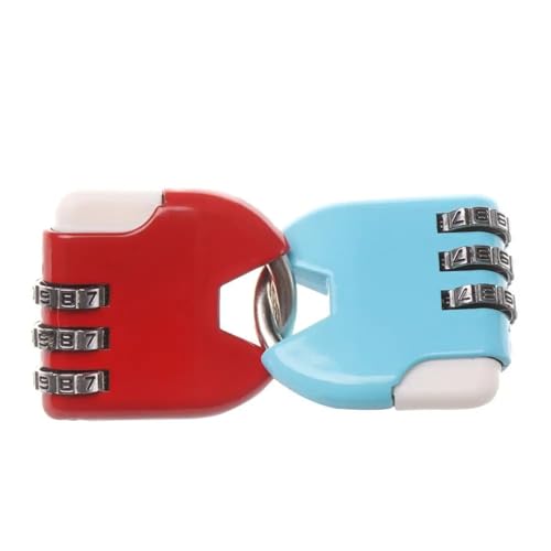 Cadenas à code 3 chiffres pour valise et casier - Mini verrou de sécurité argenté - 4