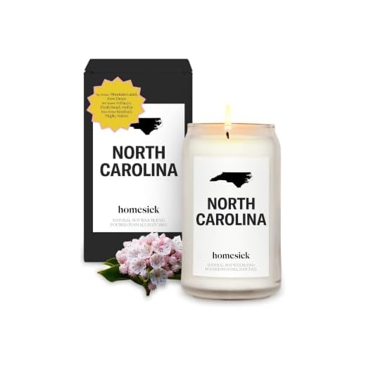 Homesick Premium Scented Candle, North Carolina - Scents of BlackBerry, Peach, Tobacco, 13.75 oz, 60-80 Hour Burn, Natural Soy Blend Candle Home Decor, Relaxing Aromatherapy Candle