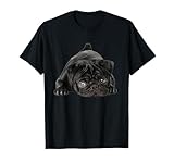 Camiseta de carlino negro para papás y mamás perrunas y amantes de los carlinos negros. Atuendo para el cumpleaños de tu carlino. Camiseta de carlino negro para tu esposo o esposa. Camiseta de carlino para el Día del Padre.