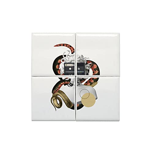 Carreaux céramique Médusa art mythologie tableau mosaïque moderne 40x40cm pour décoration