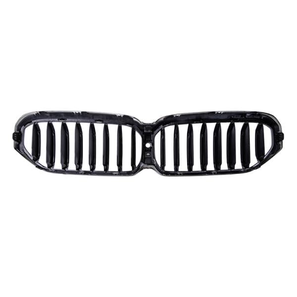 Frontgrill Glanz Schwarz passend für BMW 5er G30 G31 Facelift 2020–2023 Kühlergrill Single Line Design ABS Austausch Grill Limousine Touring mit oder ohne Kamera