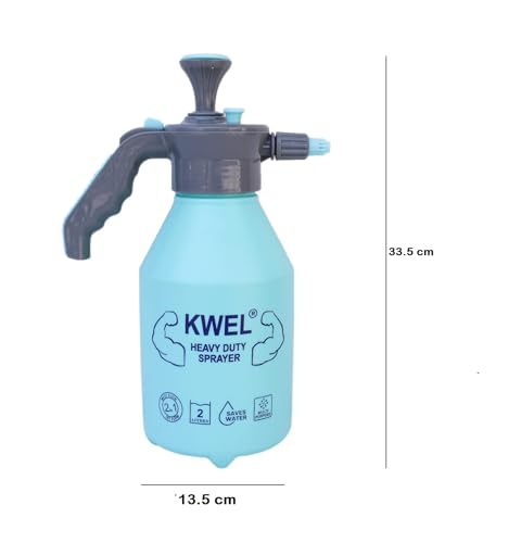 Image of KWEL Heavy Duty Garden Pressure Pump Sprayer, Lawn Sprinkler, Water Mister, Spray Bottle for Herbicides, Pesticides, Fertilizers, Plants Flowers (2L Capacity), Blue