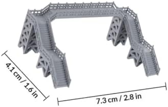 KAJNBN Mini Footbridge Building Model Plastic Footbridge Decor for Model Train Scenery Scale - 1