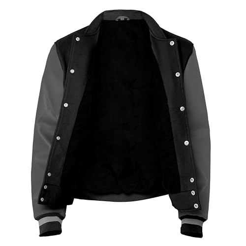 Image of Baseball Wool Letterman Varsity Faux Leather Sleeve For Men | Wool Varsity Bomber Jacket