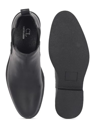 Image of Carlton London Classic Slip-On Ankle Chelsea Boots for Men