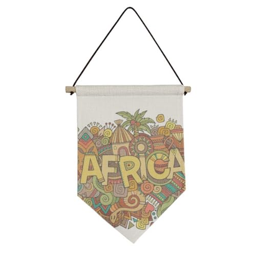 Bannière décorative africaine suspendue en toile d'art