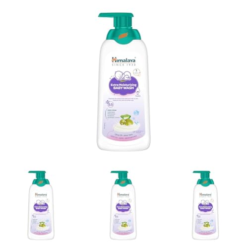 Image of Himalaya Extra Moisturizing Baby Wash 400ml with Olive Oil, Aloevera, Milk | pH 5.5 | No.1 Doctor Recommended Brand | 100% Soap Free Cleanser for Dry Skin | Moisturized & Soft Skin | Tear Free