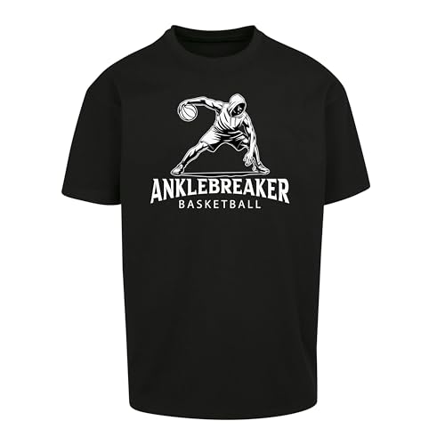 T-shirt de basketball noir Crossover imprimé streetball pour homme et ado
