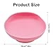 Bcautay 2 Pcs Spill Proof Scoop Plate with Non Skid Suction Base Elder Round Scoop Dish Self Feeding Dinnerware for Disabled Handicapped Elderly Adults Parkinsons Dementia Stroke Tremors (Pink)