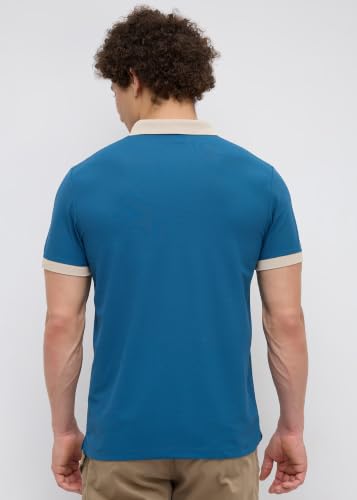 Image of Nostrum Mary Half Sleeve Polo T-Shirt with Two-Tone Collar, Stylish T Shirt for Men, Polo Tshirts for Men, Cotton T Shirt for Man, Casual Tshirt for Mens Boys