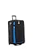 ATX Luggage Medium Suitcase Expandable Soft Shell Durable Lightweight Hold Check in Trolley Case with 2 Wheels Built-in 3 Digit Combination Lock (Black/Blue, 79 Liter)