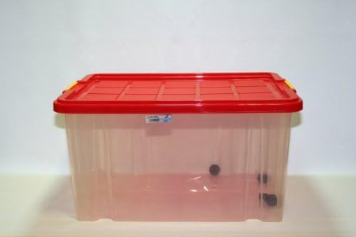 Box with Lid and Wheels 60x40x30 cm Assorted Colours Large