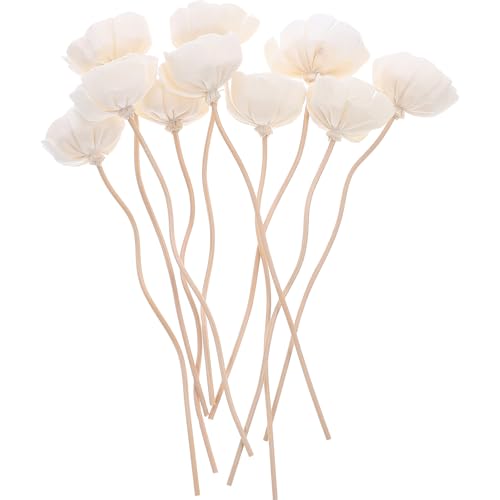Luxshiny 10Pcs Flower Diffuser Sticks: Essential Oil Scent Sticks for Living Room, Kitchen, Bathroom, Bedroom, Office, Wedding