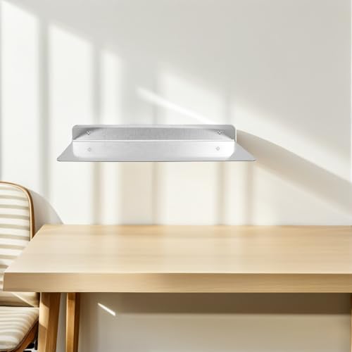 Étagère murale acier inoxydable design moderne argenté épuré - 8