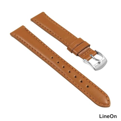 Image of Lineon Colourful 18mm Full Padded Univarsal Vegan Leather Watch Strap For Branded Watches Compitable with (Titan, Timex, Casio, Sonata etc) Tool and Pins Include