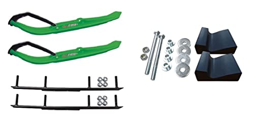 C&A Pro Green MTX Snowmobile Skis w/ 6