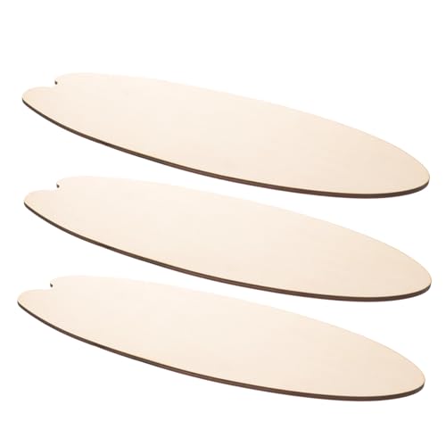 CORHAD Lot de 3 panneaux de planche de surf vierges en bois brut pour travaux manuels, plaque décorative polyvalente sur le thème de la plage pour la maison et...