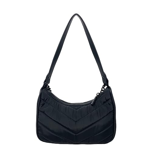 Image of Steve Madden Bpauli Shoulder Bag in Black Nylon Quilted