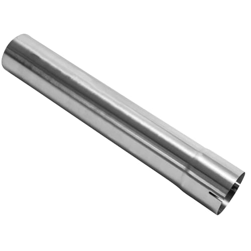 5 Inch Exhaust Pipe T304 Stainless Steel Exhaust Tubing (SS Tubo) Tailpipe 5 OD-to-Five ID Adapter Length 17.3Straight Tubing Flared & Slotted End Polished Finish Universal Connector Tubo