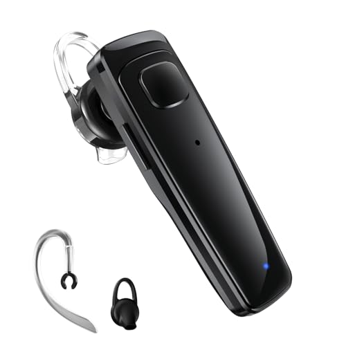 Bluetooth Headset, Single Ear Business Earbuds, V5.3 Hands-Free Earphones with Hook, 16 Hrs Talk...