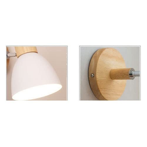 Aplique de pared nórdico orientable blanco WQHPLMD iluminación LED dormitorio y salón 3