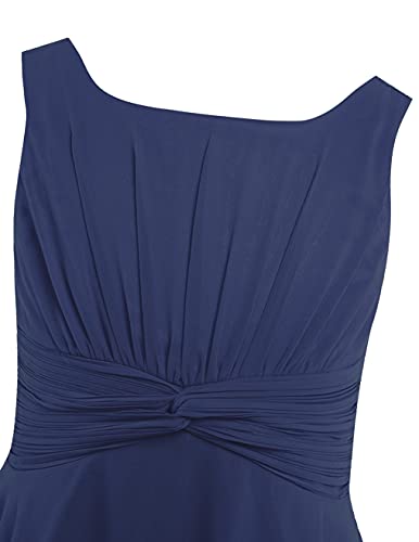 FEESHOW Kids Big Girls Sleeveless Double Chiffon Layers Wedding Bridesmaid Party Flower Girl Dress4