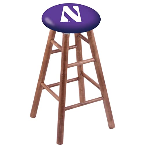 Holland Bar Stool Co. Maple Counter Stool in Medium Finish with Northwestern Seat by The