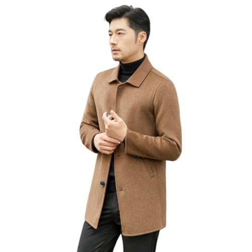 Chaqueta de lana de negocios masculina corte slim contra el frío formal de invierno