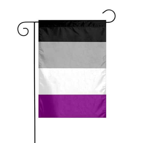 Asexual Pride Flag Gartenflagge 12x18 Zoll doppelseitige Outdoor-Flaggen Willkommensbanner Feiertagsflagge für Party Yard Decor