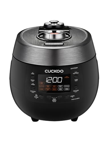 Comparison: Rice Cooker Heating Plate 2 CUCKOO CRP-RT0609FB 6-Cup (Uncooked) / 12-Cup (Cooked) Twin Pressure Rice Cooker & Warmer with Nonstick Inner Pot, 14 Menu Options, Safe Steam Release, 3 Voice Guide, Auto Clean (Black)