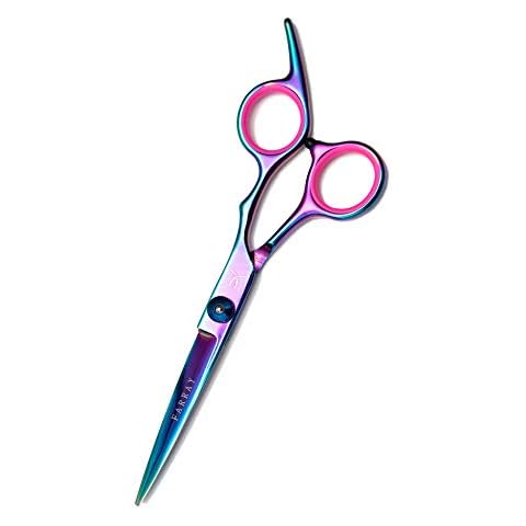 FARRAY Hair Cutting Scissors，6.5 Inch Professional Stainless Steel Barber Hair Scissors，for Both Salon and Home Use (Aurora color) Cover