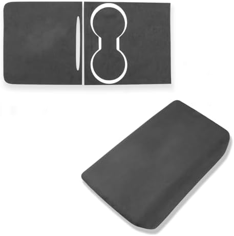 Armrest Cover Center Console Armrest Box Case Protector Lid Pad + Center Console Wrap Kit for Tesla Model 3 Model Y 2017-2020 Alcantara Suede Fabric Interior Decoration