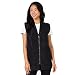 Betty Dain Glitz Rhinestone Zipper Salon Stylist Vest, Black, S