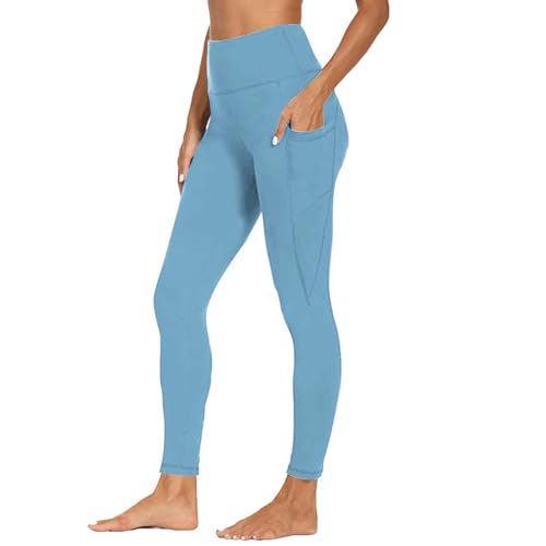 Pantalones de yoga para mujer, cómodos, suaves, de cintura alta, ajustados, para ocio, elásticos, pilates, control de abdomen, pantalones de chándal para correr, pantalones de entrenamiento