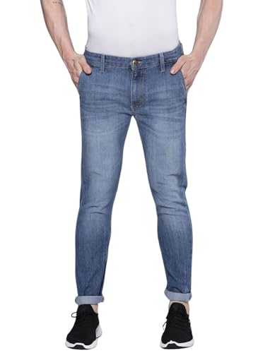 Image of The Indian Garage Co Men Slim Fit Solid Mid-Rise Stretchable Jeans
