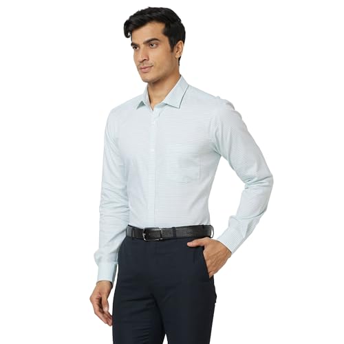 Image of Park Avenue Slim Fit Pure Cotton Checks Pattern Semi Cutaway Collar Formal Shirt
