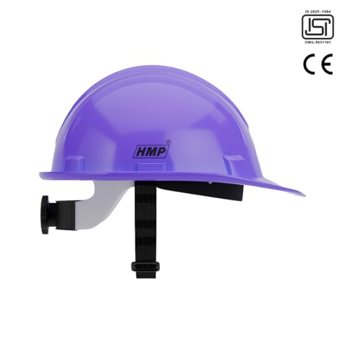 Image of HMP Industrial Construction Safety Helmet for Unisex | SIX Suspension with Ratchet Adjustment | ISI & EN Certified | Violet