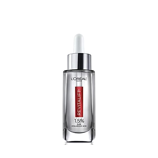 LOreal-Paris-Skincare-Revitalift-Derm-Intensives-15-Pure-Hyaluronic-Acid-Face-Serum-Hyaluronic-Acid-Serum-for-Skin-Hydrates-Moisturizes-Plumps-Skin-Reduces-Wrinkles-Anti-Aging-Serum-1-Oz L'Oreal Paris Revitalift 1.5% Pure Hyaluronic Acid Face Serum, Hydrate & Reduce Wrinkles, Fragrance Free 1 oz
